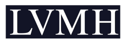 LVMH logo, white text on navy